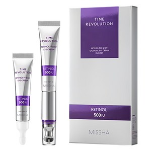 미샤 타임 레볼루션 레티놀 500샷 갈바닉 아이크림 듀오 세트 15ml + 15ml, 1개