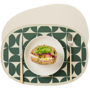 필핏 양면 프리미엄 실리콘 식탁 테이블 매트 1+1, 2개, 1인(40*28cm), 포레스트 그린