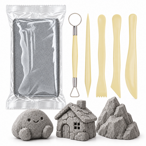 코코로이 반려돌 만들기 돌점토 DIY 클레이 만들기 세트, 그레이, 1세트