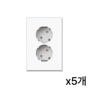 틸인스 콘센트 2구 세로, 5개