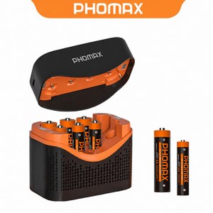 PHOMAX KC인증 8구 리튬충전지 세트 1.5V AAA 1110mWh + AA 4200mWh 고용량 충전건전지 포함 가정용 장난감 리모컨 범용 PH-L822C, 1개, 1세트
