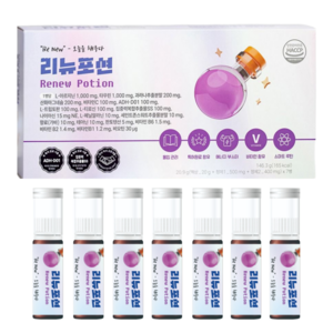 리뉴포션 수험생 직장인 비타민 마그네슘 과라나 몰입 집중력복합물SS, 1박스, 7회분
