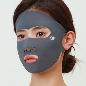 숨쉬기편한 풀페이스 자외선차단 오픈형 냉감 스포츠 마스크, 1개, 딥그레이