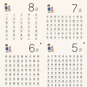띵킹박스 한자5급 6급 7급 8급 포스터 총6장 (눈에쏙쏙 디자인이쁨주의 고품질인테리어)