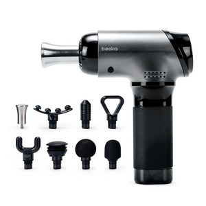 비오카 BEOKA Ti pro max-A1 스마트 가변 진폭 마사지건/안마기 허리 목 승모근 어깨 마사지기, 블랙