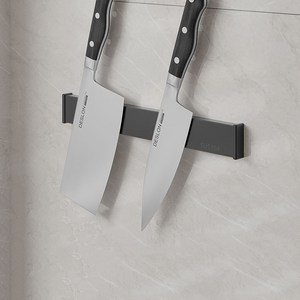 304 스텐 마그네틱 자석 칼 걸이 거치대 주방 싱크대 블럭, 블랙 30cm, 1개