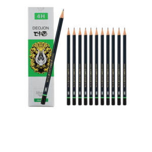문화연필 더존 연필 4H, 혼합색상, 48개
