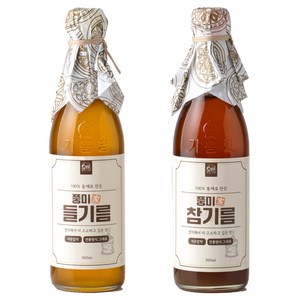 저온압착 풍미가 참기름 + 들기름 세트, 참기름350ml+들기름350ml, 1개, 350ml 골드박스 특가
