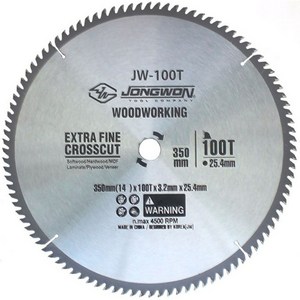 14인치 목공 원형톱날 포니 팁쇼 100날 355mm 나무톱날, 1개