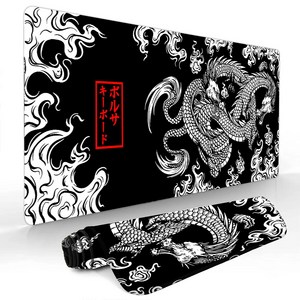 차이나 드래곤 게이밍 마우스 장패드 400X900X3MM, 1개, 블랙