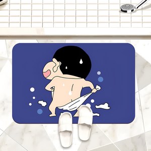 귀여운 인물 욕실 발매트 규조토 발매트, 짱구는 못 말려요 17