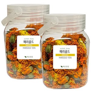 [제주산지 발송] JEJU 제주 마리골드 꽃차 메리골드 꽃송이 MARIGOLD 100%, 60g