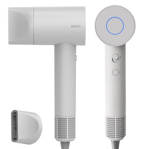 [26년 최신형] 유닉스 초경량 BLDC 헤어 드라이기 에어스피더 데일리 LED 디스플레이 1600W, 화이트 그레이, 유닉스 에어스피더