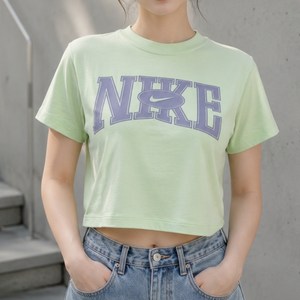 나이키 스포츠웨어 슬림 여성 크롭 티셔츠 크롭티 크롭 반팔티 여름 반팔 크롭