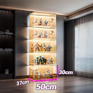 HNEED 특대형 피규어 장식장 진열장 아크릴 케이스, 2개, 투명