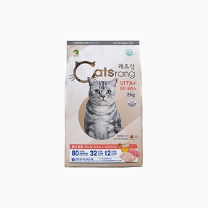 캐츠랑 전연령 고양이 비타플러스 건식사료, 닭+참치, 2kg, 3개