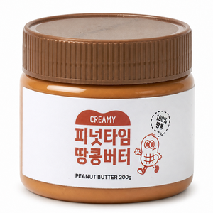 [진하고 고소한] 피넛타임 무가당 100% 땅콩버터 크리미, 1개, 200g