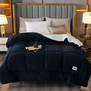 SeekFun 따뜻한 겨울이불 양털 보온 두껍운 이불 3.5/4kg 그레이 블랙 화이트