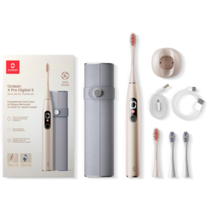 APP연동 오클린 X Pro 디지털 Oclean X Pro Digital 스마트 터치 스크린 전동칫술 분당 84000회 IPX7방수 1년무상A/S, 골든세트, 1개, 골든세트