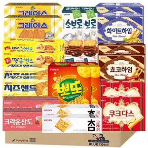 곽과자 B세트 땅콩샌드2개 소보로2개 참크래커2개 크라운산도딸기2개 치즈샌드2개 쵸코하임2개 화이트하임2개 쿠크다스화이트2개 그레이스2개 뽀또치즈2개, 1개