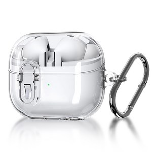 더조은셀러 분실방지 퓨어 락 스위치 잠김 케이스 갤럭시 버즈3 프로 FE 호환, 투명, 갤럭시 버즈3/프로(공용), 1개