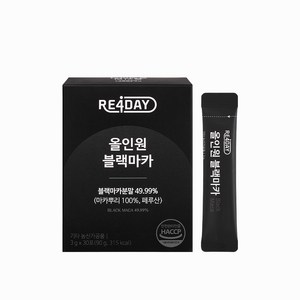 리포데이 올인원 고함량 블랙마카 영양제 활력환 30포 아르기닌 +흑마늘 +야관문 +아연 젤라틴화 분말, 90g, 1개