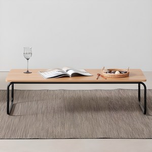 트레벨 좌식 커피 테이블 1200, 블랙