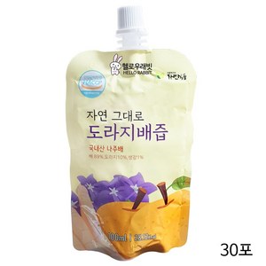 자연그대로 도라지배즙 스파우트, 100ml, 30개