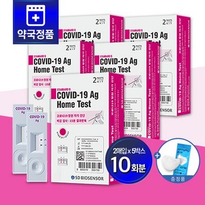 코로나 자가진단 검사키트 SD바이오 2매입 5박스 + KF94 마스크 1매, 10개입, 1세트