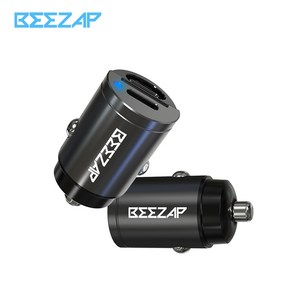 비잽 30W 듀얼C타입 초미니 차량용 충전기, BZD30, 블랙