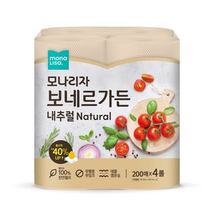 모나리자 보네르가든 내추럴 키친타올, 4개, 200매