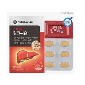 [본사직영] 뉴트리네이처플러스 간에 좋은 밀크씨슬 900mg x 30정, 1개