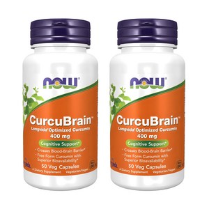 나우푸드 커큐브레인 400mg 베지 캡슐, 50정, 2개 골드박스 특가