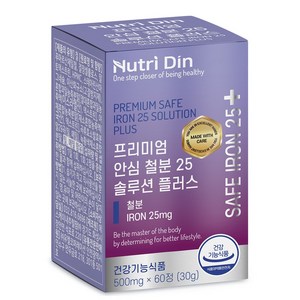 뉴트리딘 프리미엄 안심 철분 25 솔루션 플러스, 60정, 1개