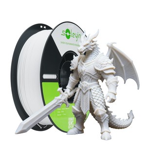CREALITY 크리알리티 고속 프린팅 Soleyin Ultra PLA 3D 프린터 필라멘트1.75mm 1kg, 흰색