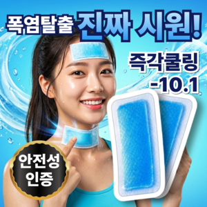 루베코 시원한 쿨패치 아이스 냉각시트 쿨팩, 100개