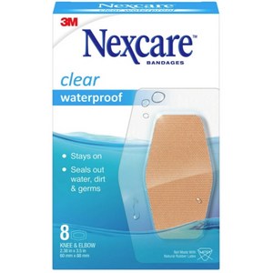 3M 넥스케어 방수 밴드 대형 8개입, 1박스, 투명