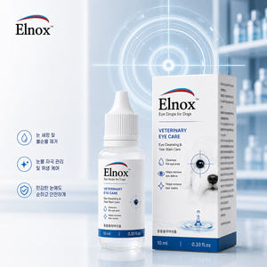 엘녹스 강아지 탁망 눈세정 눈곱제거 눈물자국 관리 아이드롭 1개월분, 3개, 10ml