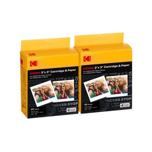 코닥 미니3 / 미니샷3 전용 포토프린터 카트리지 76 x 76 mm 30p, ICRG-360, 2개