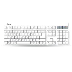큐센 USB 게이밍 유선 일반형 키보드, 화이트, SEM-DT35, 제조사축