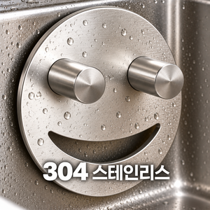 루모아 스크럽대디 스펀지 수세미 거치대 스테인리스 홀더, 실버, 1개