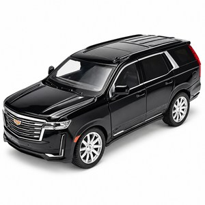 다이캐스트 1:24 캐딜락 에스컬레이드 5세대 SUV 합금 풀백 자동차 모형, 1개, 블랙