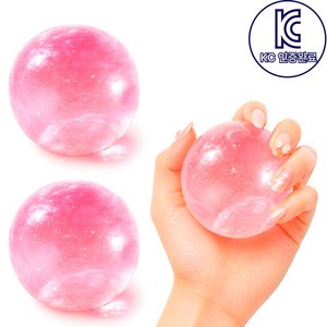 굿즈라이프 뭉클볼 쫀득 말랑이 스트레스볼 스퀴시, 1개, 170g, 핑크+핑크