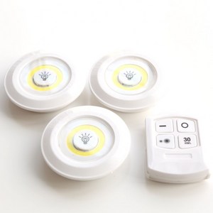 보오누 부착형 무선 롱거라이트 LED 퍽라이트 조명 [조명6개+리모컨2] + 멀티스카프(1P 랜덤), 롱거라이트(주황색 전구색 2P)