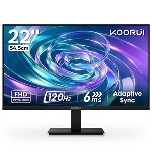 쿠루이 22인치 FHD VA 120Hz 블루라이트 지원 광시야각 모니터, E2212H, 54.6cm