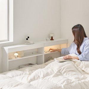해피아이 쏙쏙 침대 틈새수납장 틈새장 침대선반, 600 낮은형 틈새수납장 (바퀴 X / LED X), 화이트