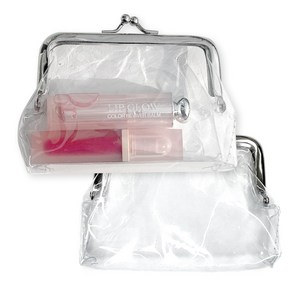 푸꾸푸꾸 투명 동전 지갑 립스틱 동전 화장품 파우치, 투명파우치, 2개