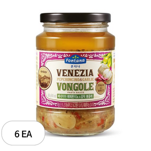 폰타나 베네치아 페페론치노 앤 갈릭 봉골레 파스타소스, 430g, 6개