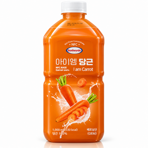 100% NFC 착즙 보넬드 아이엠 당근 주스 즙, 1L, 2개