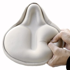 딥쿠션 자전거 안장 쿠션 커버 실내 실외 5CM, 1개, 아이보리